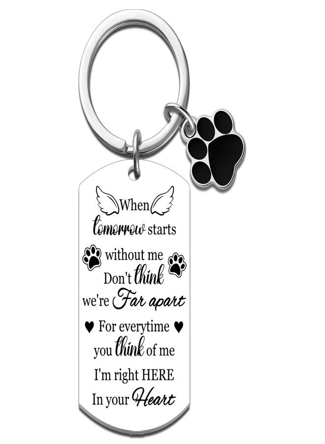 MOEXUKO Dog Memorial Gifts for Loss of Dog Passing Away Gifts Pet Memorial Gift for Dogs Sympathy Keychain for Dogs Cats Bereavement Remembrance Condolence Gift for Pet Lovers Pets Loss Keyring - Image 1